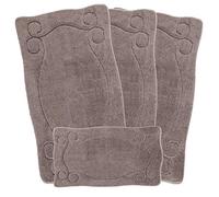 emmahome ROMANY GYPSY WASHABLE 4PCS MAT/RUG SET, CARAVAN/MOBILE HOME MEDIUM SIZES, 75X125CM, ULTRA SOFT MICROFIBRE YARN, ELVIN (Mink)