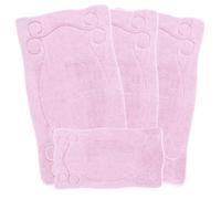 emmahome ROMANY GYPSY WASHABLE 4PCS MAT/RUG SET, CARAVAN/MOBILE HOME TOURER SIZES, 67X120CM, ELVIN Smart (Pink)