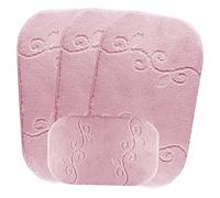 emmahome ROMANY GYPSY WASHABLE 4PCS MAT/RUG SET, CARAVAN/MOBILE HOME TOURER SIZES, 67X120CM, Lilly (Pink)
