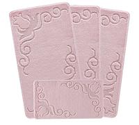 emmahome ROMANY GYPSY WASHABLE 4PCS MAT/RUG SET, CARAVAN/MOBILE HOME TOURER SIZES, 67X120CM, MARIKA (Pink)