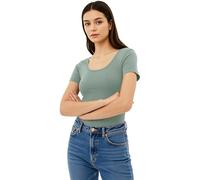 Emmalise Scoop Neck Short Sleeve Tee for Women Basic Clothing Tshirt - Junior to Plus Sizes ... - Grey - Medium
