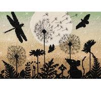 EmmaLouiseArtStitch Mouse Meadow Cross Stitch Kit - Counted Cross Stitch Kit in The Moonlight Meadow Collection
