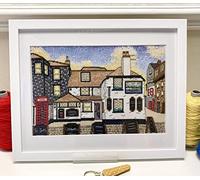 EmmaLouiseArtStitch The Sloop Inn, St Ives Harbour Cross Stitch Kit - Cornwall Cross Stitch - Cornish Modern Cross Stitch Kit