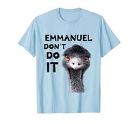 Emmanuel Don't Do It Viral Emu T-Shirt, Men, Baby Blue, 3X-Large