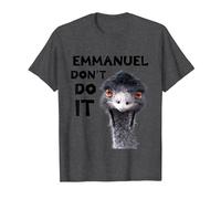 Emmanuel Don't Do It Viral Emu T-Shirt, Men, Dark Heather Grey, 3X-Large