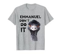 Emmanuel Don't Do It Viral Emu T-Shirt, Men, Heather Grey, 3X-Large