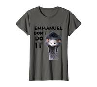 Emmanuel Don't Do It Viral Emu T-Shirt, Women, Asphalt Grey, Medium