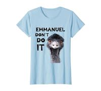 Emmanuel Don't Do It Viral Emu T-Shirt, Women, Baby Blue, 3X-Large