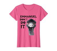 Emmanuel Don't Do It Viral Emu T-Shirt, Women, Pink Heather, X-Large