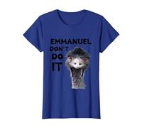 Emmanuel Don't Do It Viral Emu T-Shirt, Women, Royal Blue, XX-Large
