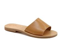 Emmanuela Greek Handmade Leather Flat Sandals, Quality Slide on Simple Sandals, Quality Slide on Summer Shoes for Women, Open Toe Sliders, Boho Chic Mules