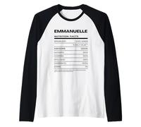 Emmanuelle Nutrition Facts Name Raglan Baseball Tee