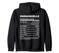 Emmanuelle Nutrition Facts Name Zip Hoodie