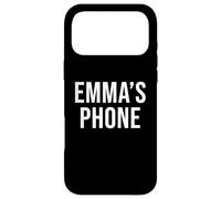 Emma's Phone Black White Name Emma Case for iPhone 17 Pro Max