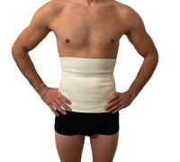 eMMe SQUARE Thermal Lumbar Band in Wool and Cotton Back and Abdomen Support, Breathable and Elastic, Made in Italy, for Lumbar and Muscle Pains, 32 x 32 cm, White, M