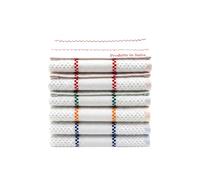 EMMEBi Kitchen Tea Towels, 100% Cotton, Made in Italy, Set of 4 or 6, 50 x 70 cm, 300 g/m², High Absorbency, Professional Kitchen Towels, Elegant Design or Checkered