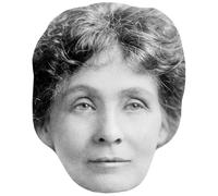 Emmeline Pankhurst (BW) Celebrity Mask, Flat Card Face, Fancy Dress Mask