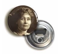 Emmeline Pankhurst Suffragette Bottle Opener Fridge Magnet (Circular 2.3inch / 59mm Diameter)