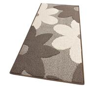 EMMEVI 3D Kitchen Rug, Three-Dimensional Flower, Soft, Edged, Modern, Non-Slip Runner, 57 x 180 cm, Beige