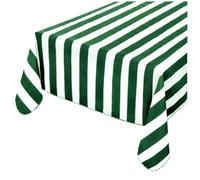 emmevi Garden Tablecloth Cotton Embroidered Striped Various Sizes Table Cover Pool Kitchen MOD.TOV Cotton Striped cm 135x135 green