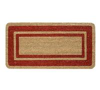 emmevi Large Coconut Doormat 60 x 120 cm Elegant Robust Entrance Non-Slip Mod. Coconut Border 60 x 120 cm Bordeaux