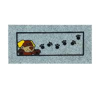 emmevi Non-Slip Doormat Step Saver 25 x 50 Absorbent Soft Entrance Mat MOD.Ischia SALVAGRADINO Dog Grey