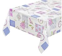 emmevi Tablecloth Stain Resistant Waxed Shabby Chic Plastified Retro Plush 12 Sizes Table Cover Kitchen Custom-made Mod. Fairy tale 305 140 x 120 cm