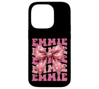 EMMIE Name Coquette Bow Aesthetic for Women Girls Case for iPhone 14 Pro
