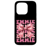 EMMIE Name Coquette Bow Aesthetic for Women Girls Case for iPhone 15 Pro