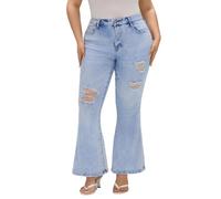 EMMIOL Flared Jeans for Women Stretchy High-Mid Rised Bootcut 2025 New Fall Sexy Curvy Denim Pants Bell Bottoms, Sky Blue, 20