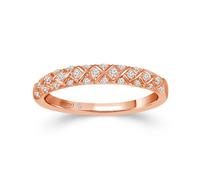 Emmy London 18ct Rose Gold Eternity 0.12ct Diamond Ring