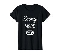 Emmy Mode On Name Value Graphic T-Shirt, Women, Black, XL