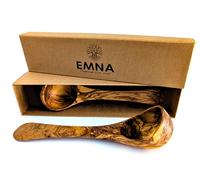 EMNA Set of 2 ladles made of olive wood, an exquisite gift idea for kitchen lovers, gourmet gift, gift set, Christmas, wife, mother, women, birthday, man, men