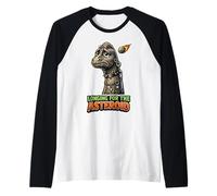 Emo Dinosaur Sad Dino Emotional Dinosaur Existential Dino Raglan Baseball Tee