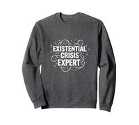 Emo Existential Crisis Expert - Angsty Goth Mindset Sweatshirt, Adult Unisex, Dark Heather Grey, XL