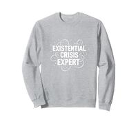 Emo Existential Crisis Expert - Angsty Goth Mindset Sweatshirt, Adult Unisex, Heather Grey, XL
