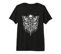 Emo Goth Cross Butterfly Roses Skull Alt Grunge Aesthetic Premium T-Shirt