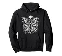 Emo Goth Cross Butterfly Roses Skull Alt Grunge Aesthetic Pullover Hoodie