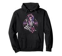 Emo Goth Girl Skeleton Girl Angel Punk Dark Gothic Style Pullover Hoodie
