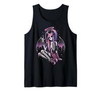 Emo Goth Girl Skeleton Girl Angel Punk Dark Gothic Style Tank Top