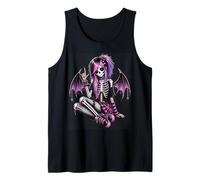 Emo Goth Girl Skeleton Girl Punk Dark Gothic Art Tank Top