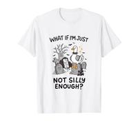 Emo Goth Graveyard Goose Not Silly Enough Funny Value Graphic T-Shirt, Men, White, M