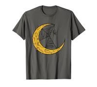 Emo Goth Y2K Alt Fairy Grunge Web Spider Crescent Moon T-Shirt