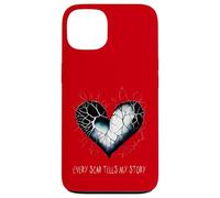 Emo Heart Every Scar Tells My Story Alt Goth Sad Valentine Case for iPhone 13