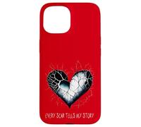 Emo Heart Every Scar Tells My Story Alt Goth Sad Valentine Case for iPhone 15