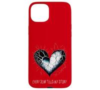 Emo Heart Every Scar Tells My Story Alt Goth Sad Valentine Case for iPhone 15 Plus