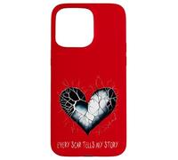 Emo Heart Every Scar Tells My Story Alt Goth Sad Valentine Case for iPhone 15 Pro Max