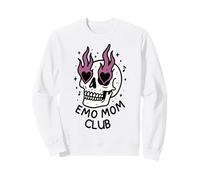 Emo Mom Club Skeleton Flaming Head Women Mother Sweatshirt