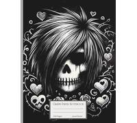 Emo Skull Graph Paper Composition Notebook Quad Ruled: Coordinate Grid Paper Journal for Math, Science, Engineering, School, College, Office, Work