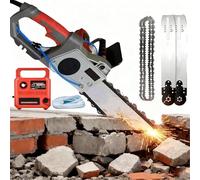 emobwdy Heavy Duty Electric Concrete Chainsaw 5800/6500w- 35cm/48cm Wall Opening Cutter, Handheld Wall Chaser Cutting Machine 6000 Rpm, Dust-Free Operation, Diamond Chain For Masonry 35cm